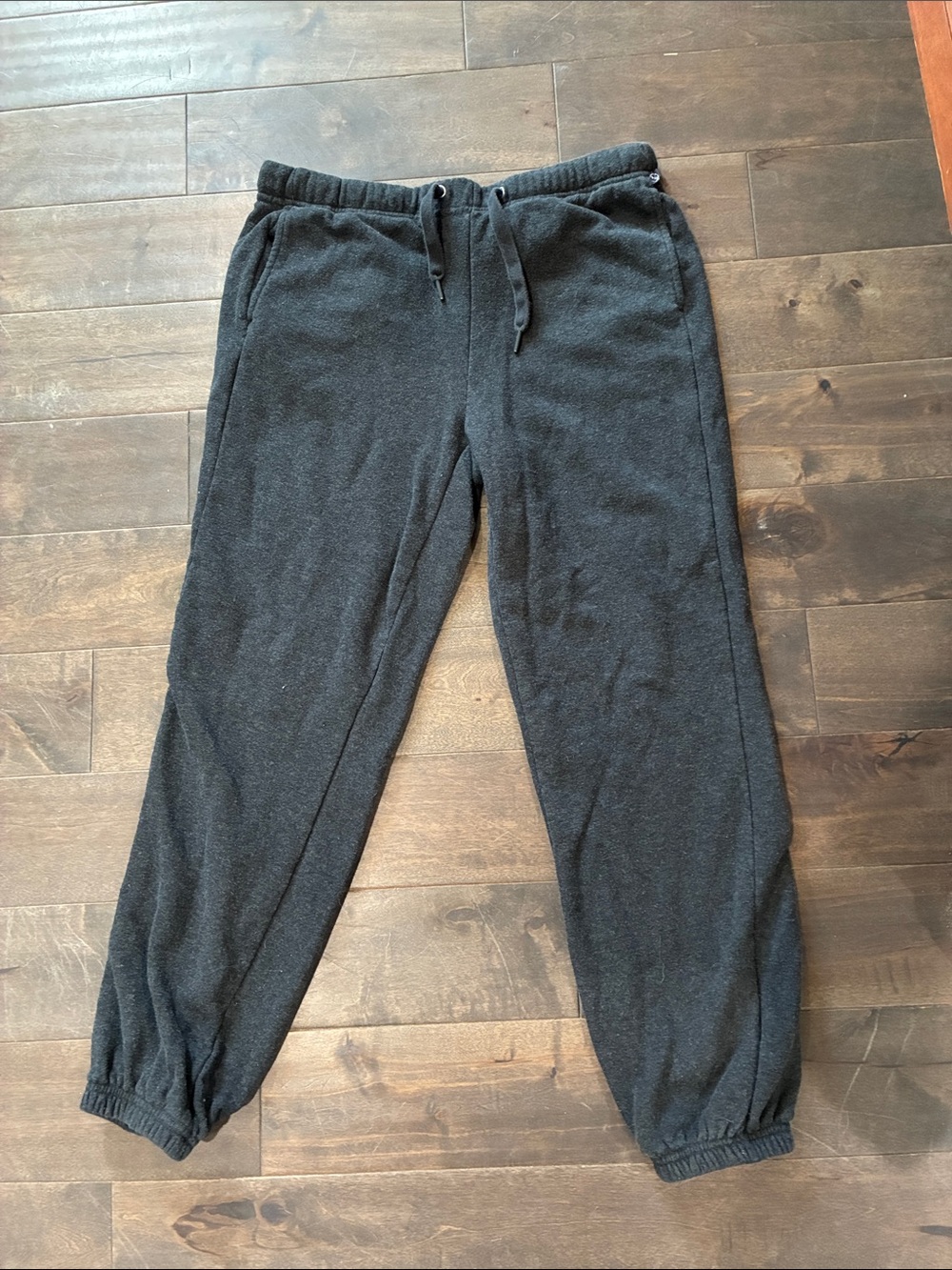 Women's Black Fleece Joggers with Elastic Waist and Cuffs